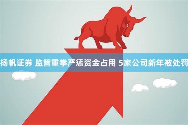 扬帆证券 监管重拳严惩资金占用 5家公司新年被处罚