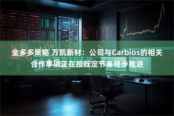 金多多策略 万凯新材：公司与Carbios的相关合作事项正在按既定节奏稳步推进
